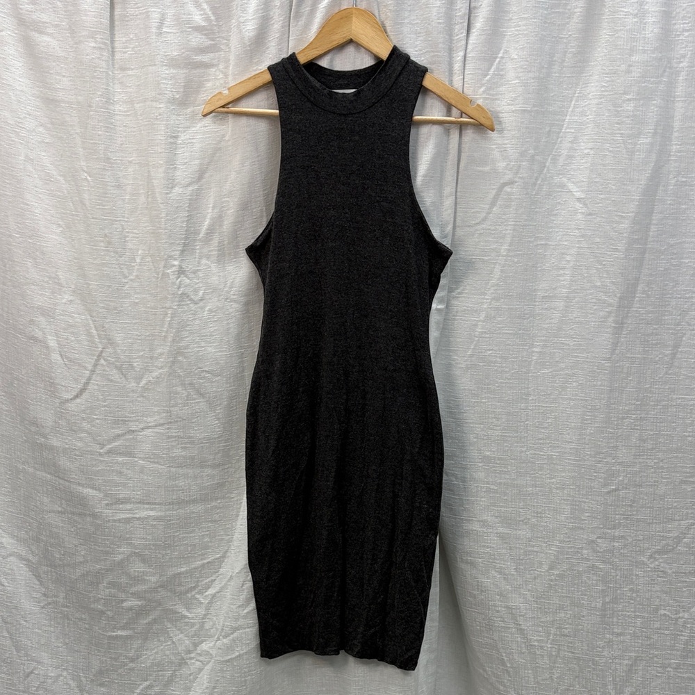 Leith Bodycon Sleeveless Stretch Knit Midi Dress, Grey, Size Small